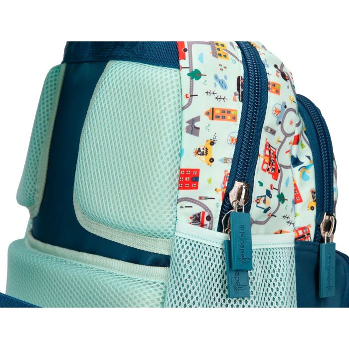 Cartera Escolar Liderpapel Moc Hila Multibolsillo Infantil Cars Azul 350x110X270 mm 8