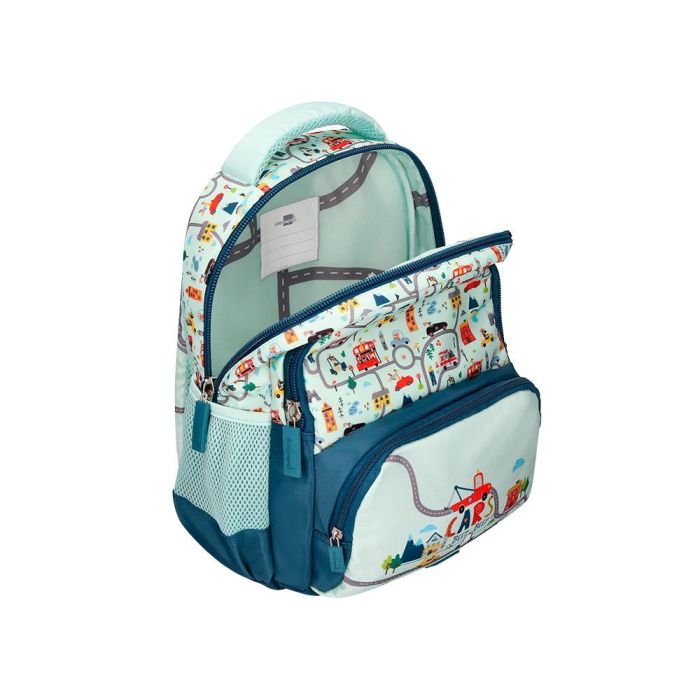 Cartera Escolar Liderpapel Moc Hila Multibolsillo Infantil Cars Azul 350x110X270 mm 5