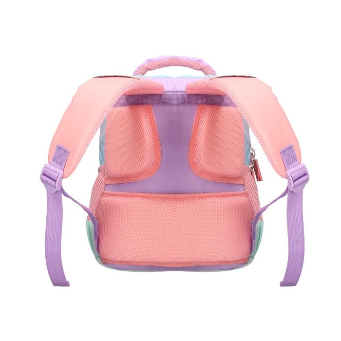 Cartera Escolar Liderpapel Moc Hila Multibolsillo Infantil Azul Rosa Morado 350x110X270 mm 2