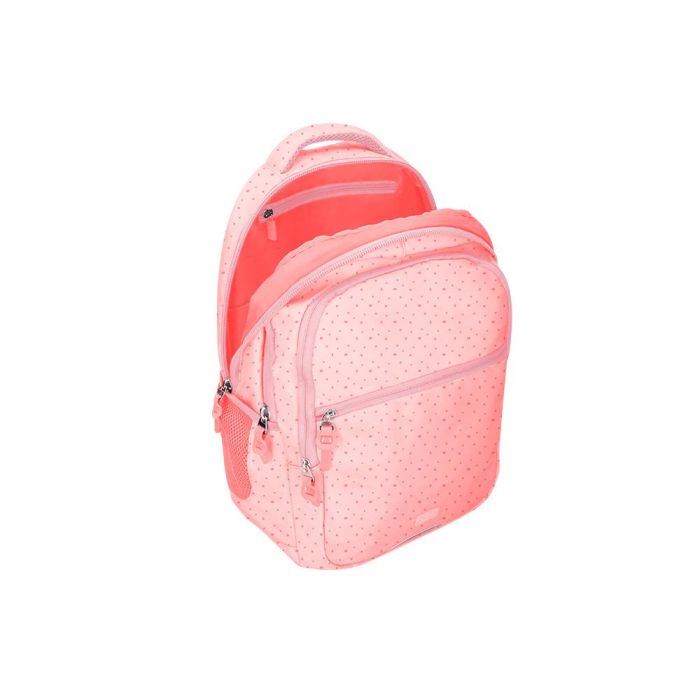 Cartera Escolar Liderpapel Moc Hila Multibolsillo Diseño Rosa 450x145X300 mm 4