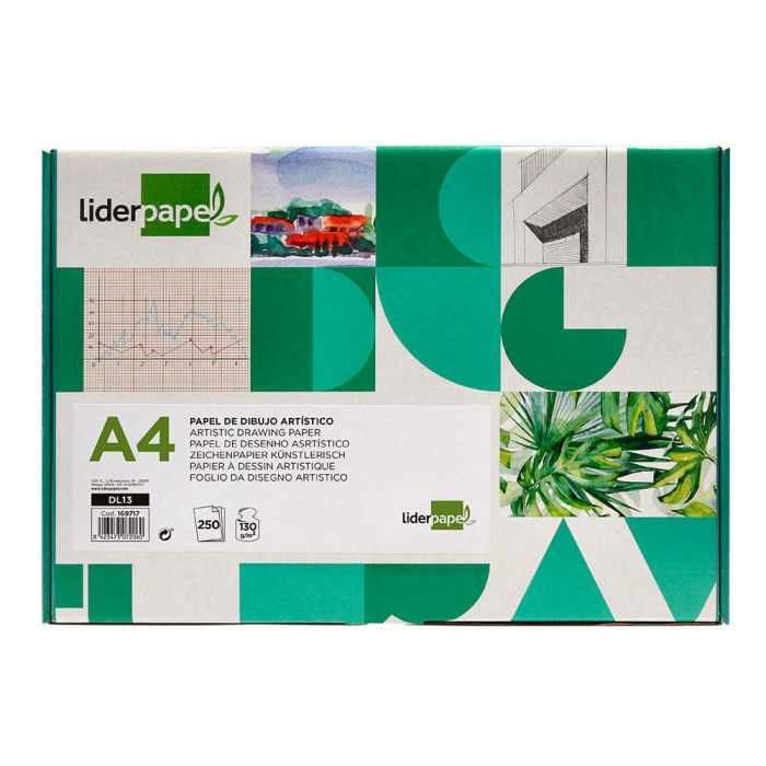 Papel Dibujo Liderpapel 210x297 mm 130 gr Sin Recuadro Din A4 Hoja 250 unidades 1