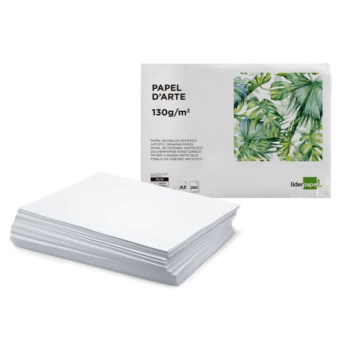 Papel Dibujo Liderpapel 297x420 mm 130 gr Sin Recuadro Din A3 Hoja 250 unidades