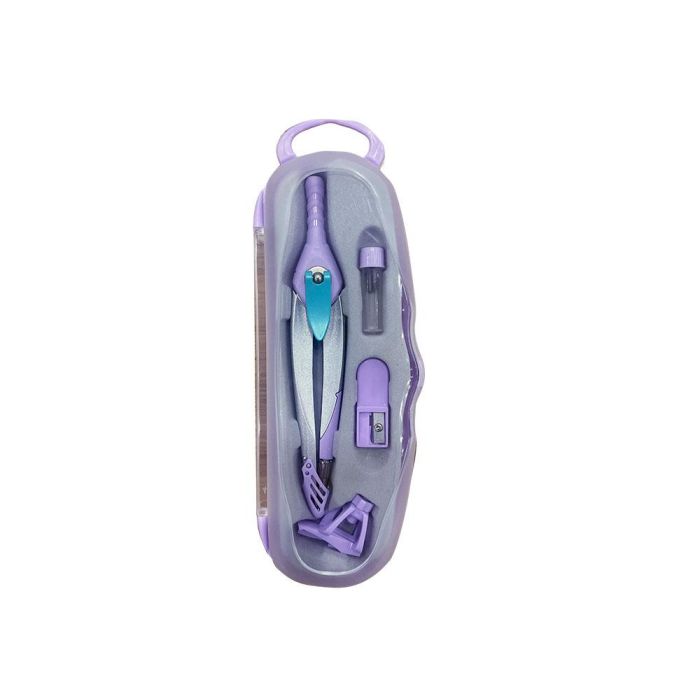 Compas Liderpapel Lock Device Con Adaptador Universal Y Tubo De Minas Color Violeta 1