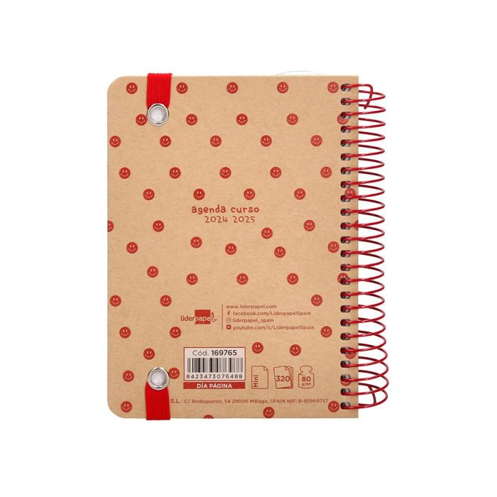 Agenda Escolar Liderpapel Año 24 - 25 Escolar Classic Smile Día Página A6 Tetra 2