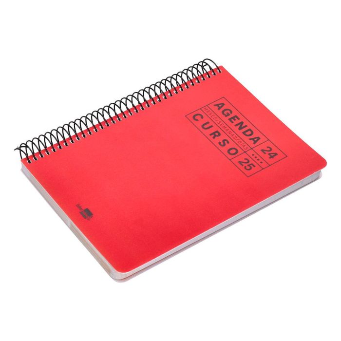 Agenda Escolar Liderpapel Año 24 - 25 Curso Basic Rojo Día Página A5 1