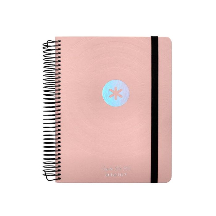 Agenda Escolar Antartik Año 24 - 25 Curso Coleccion Minimal Pink Día Página A5 1