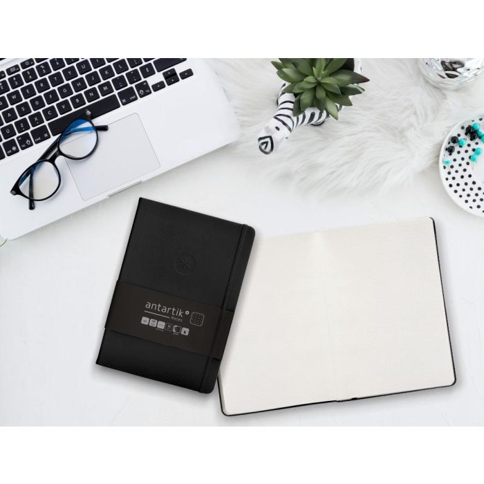 Cuaderno Con Gomilla Antartik Notes Tapa Dura A5 Hojas Puntos Negro 100 Hojas 80 gr Fsc 10