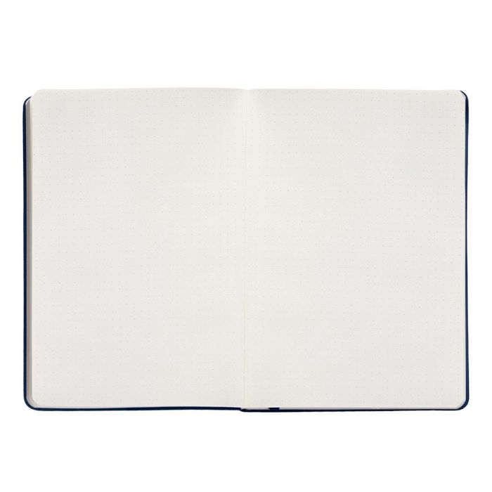 Cuaderno Con Gomilla Antartik Notes Tapa Dura A5 Hojas Puntos Azul Marino 100 Hojas 80 gr Fsc 7