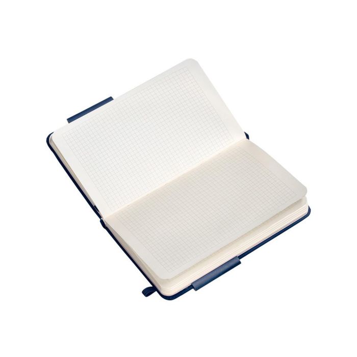 Cuaderno Con Gomilla Antartik Notes Tapa Dura A6 Hojas Cuadricula Azul Marino 100 Hojas 80 gr Fsc 8