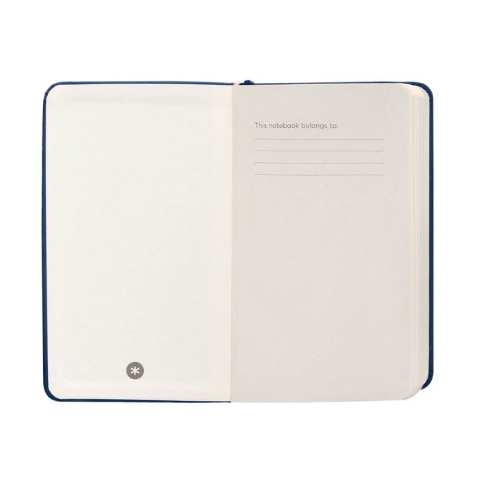 Cuaderno Con Gomilla Antartik Notes Tapa Dura A6 Hojas Cuadricula Azul Marino 100 Hojas 80 gr Fsc 6