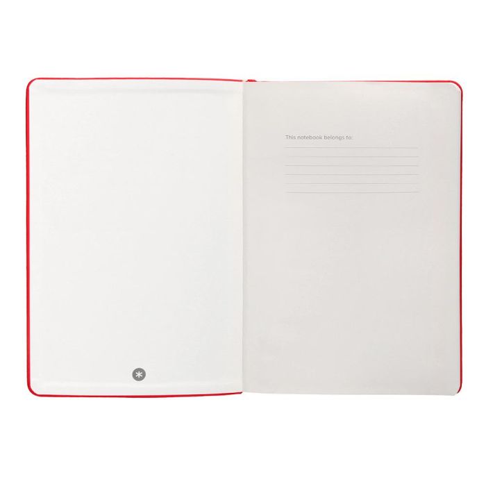 Cuaderno Con Gomilla Antartik Notes Tapa Dura A5 Hojas Lisas Rojo 100 Hojas 80 gr Fsc 6