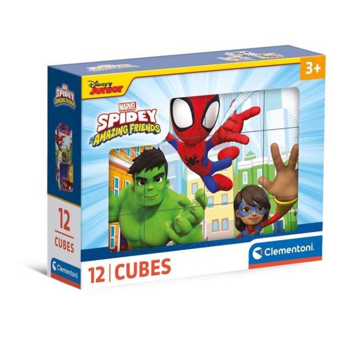 Puzzle Infantil Rompecabezas 12 cubos Spidey And His Amazing Friends 2