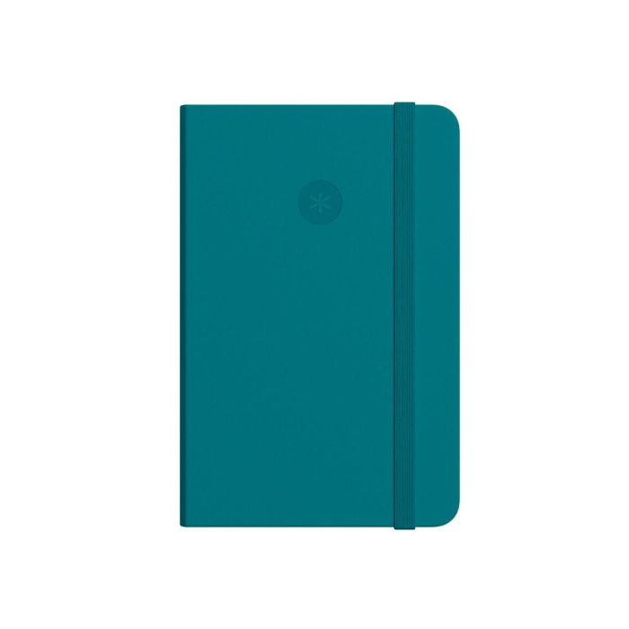 Cuaderno Con Gomilla Antartik Notes Tapa Dura A4 Hojas Lisas Verde Aguamarina 100 Hojas 80 gr Fsc