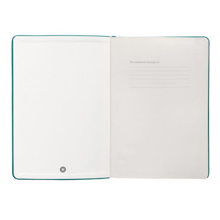 Cuaderno Con Gomilla Antartik Notes Tapa Dura A5 Hojas Lisas Verde Aguamarina 100 Hojas 80 gr Fsc 6