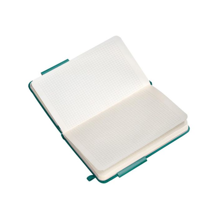 Cuaderno Con Gomilla Antartik Notes Tapa Dura A6 Hojas Cuadricula Verde Aguamarina 100 Hojas 80 gr 8