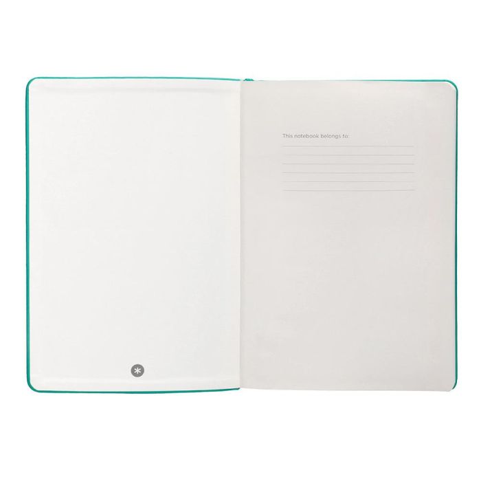 Cuaderno Con Gomilla Antartik Notes Tapa Dura A5 Hojas Lisas Turquesa 100 Hojas 80 gr Fsc 6