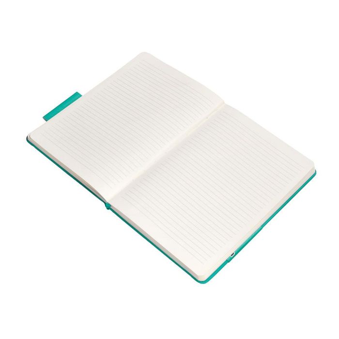 Cuaderno Con Gomilla Antartik Notes Tapa Dura A5 Hojas Rayas Turquesa 100 Hojas 80 gr Fsc 8