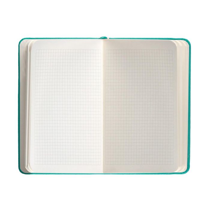 Cuaderno Con Gomilla Antartik Notes Tapa Dura A6 Hojas Cuadricula Turquesa 100 Hojas 80 gr Fsc 7