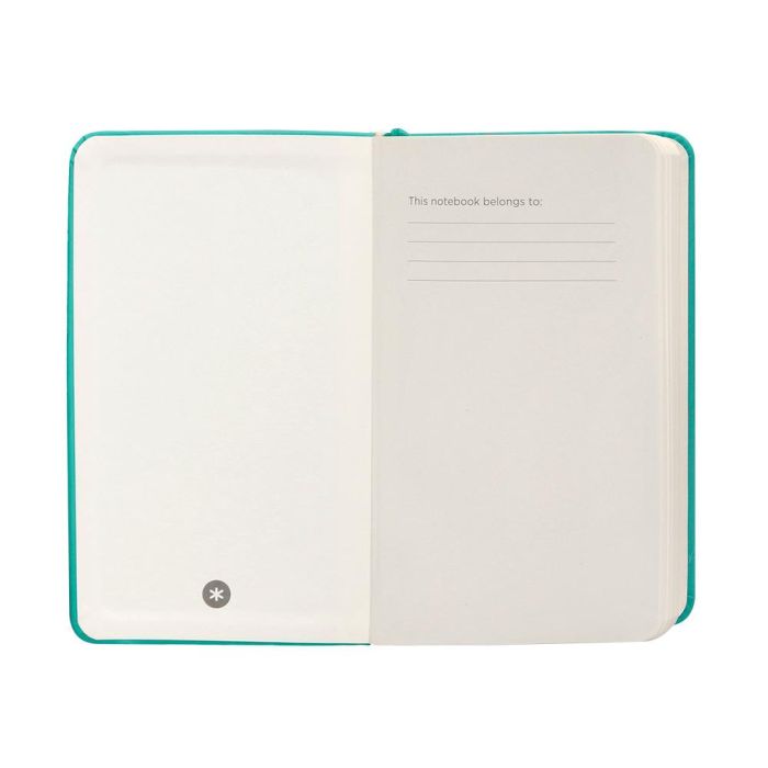 Cuaderno Con Gomilla Antartik Notes Tapa Dura A6 Hojas Cuadricula Turquesa 100 Hojas 80 gr Fsc 6