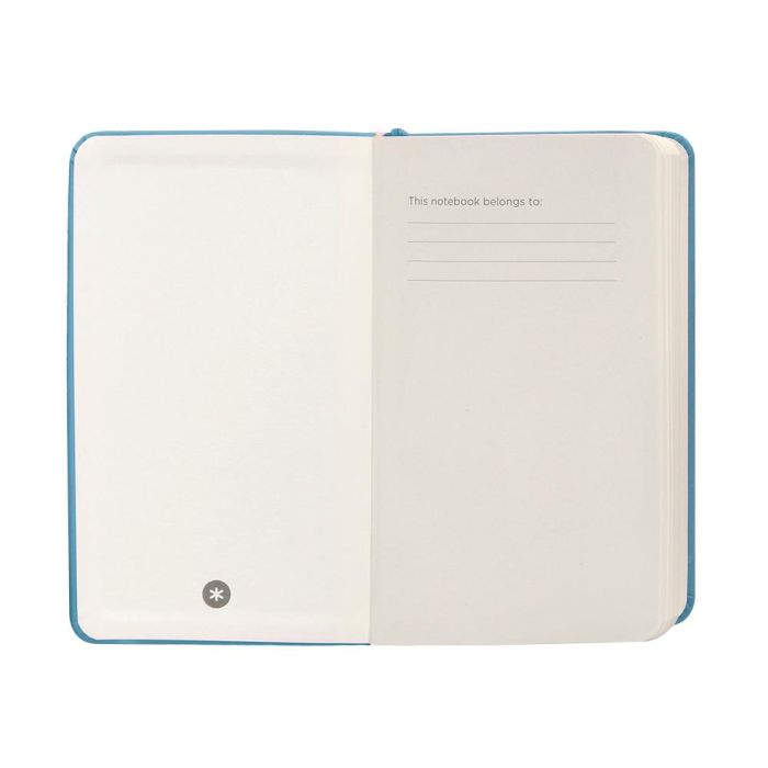 Cuaderno Con Gomilla Antartik Notes Tapa Dura A6 Hojas Lisas Azul Claro 100 Hojas 80 gr Fsc 6