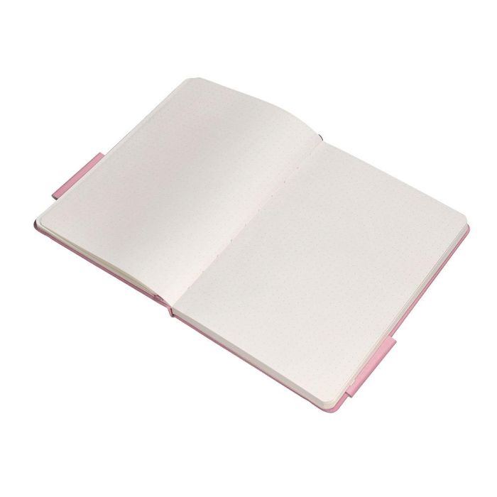 Cuaderno Con Gomilla Antartik Notes Tapa Dura A5 Hojas Puntos Rosa Pastel 100 Hojas 80 gr Fsc 8