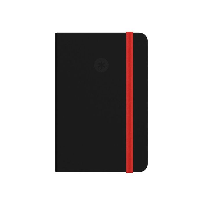 Cuaderno Con Gomilla Antartik Notes Tapa Dura A4 Hojas Lisas Negro Y Rojo 100 Hojas 80 gr Fsc