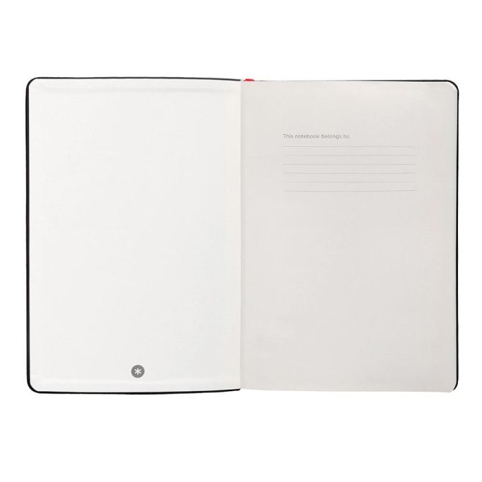 Cuaderno Con Gomilla Antartik Notes Tapa Dura A5 Hojas Lisas Negro Y Rojo 100 Hojas 80 gr Fsc 6