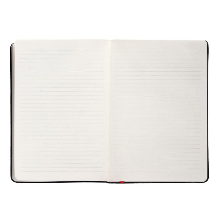 Cuaderno Con Gomilla Antartik Notes Tapa Dura A5 Hojas Rayas Negro Y Rojo 100 Hojas 80 gr Fsc 7