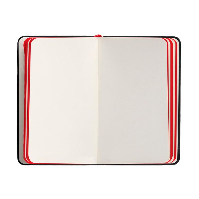 Cuaderno Con Gomilla Antartik Notes Tapa Dura A6 Hojas Lisas Negro Y Rojo 100 Hojas 80 gr Fsc 7