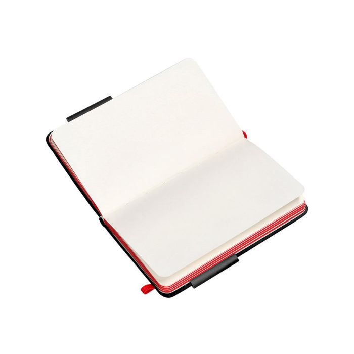 Cuaderno Con Gomilla Antartik Notes Tapa Dura A6 Hojas Lisas Negro Y Rojo 100 Hojas 80 gr Fsc 8