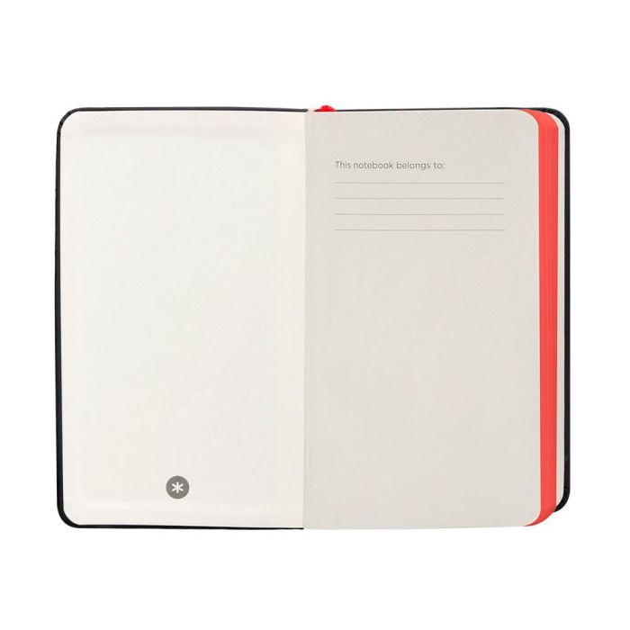 Cuaderno Con Gomilla Antartik Notes Tapa Dura A6 Hojas Lisas Negro Y Rojo 100 Hojas 80 gr Fsc 6