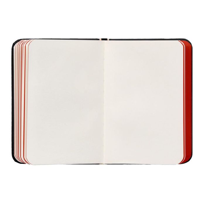 Cuaderno Con Gomilla Antartik Notes Tapa Dura A7 Hojas Lisas Negro Y Rojo 80 Hojas 80 gr Fsc 8