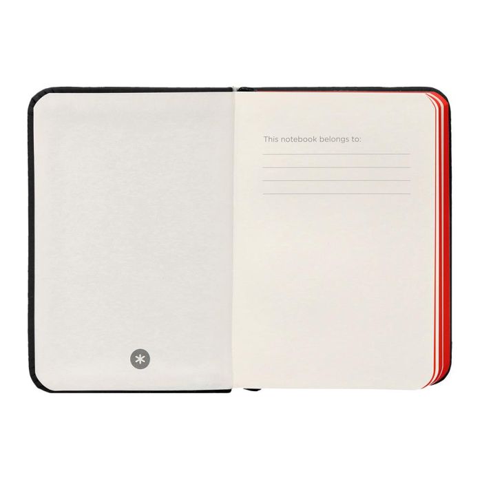 Cuaderno Con Gomilla Antartik Notes Tapa Dura A7 Hojas Lisas Negro Y Rojo 80 Hojas 80 gr Fsc 7