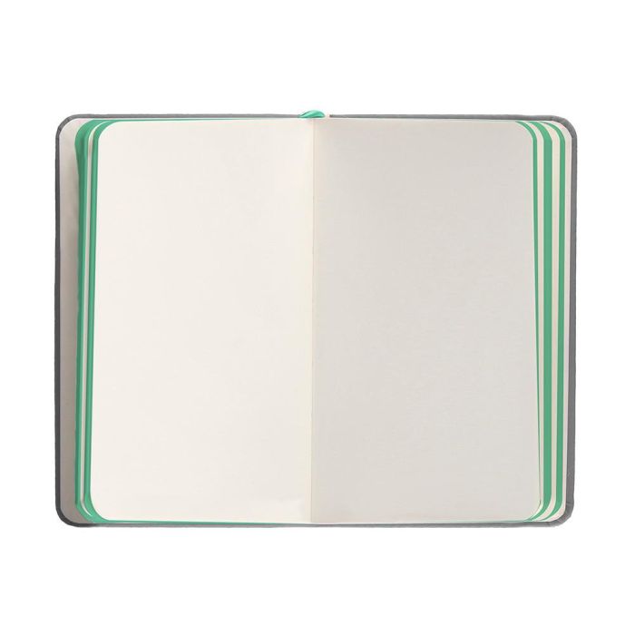 Cuaderno Con Gomilla Antartik Notes Tapa Dura A6 Hojas Lisas Gris Y Turquesa 100 Hojas 80 gr Fsc 7