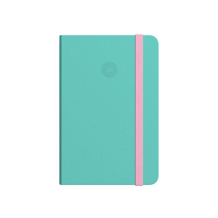 Cuaderno Con Gomilla Antartik Notes Tapa Dura A4 Hojas Lisas Rosa Y Turquesa 100 Hojas 80 gr Fsc