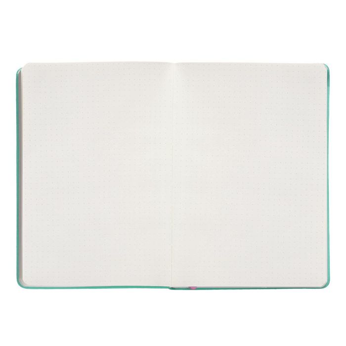 Cuaderno Con Gomilla Antartik Notes Tapa Dura A5 Hojas Puntos Rosa Y Turquesa 100 Hojas 80 gr Fsc 7