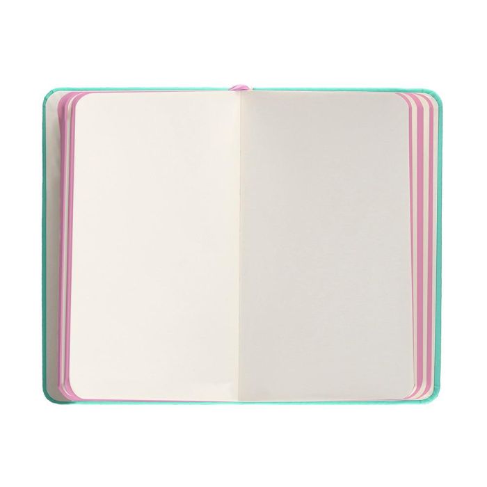 Cuaderno Con Gomilla Antartik Notes Tapa Dura A6 Hojas Lisas Rosa Y Turquesa 100 Hojas 80 gr Fsc 7