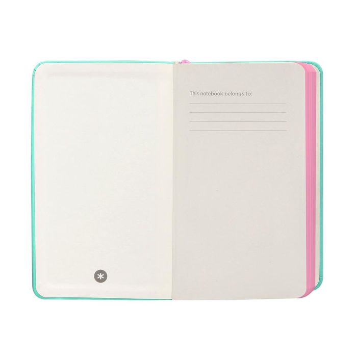 Cuaderno Con Gomilla Antartik Notes Tapa Dura A6 Hojas Lisas Rosa Y Turquesa 100 Hojas 80 gr Fsc 6