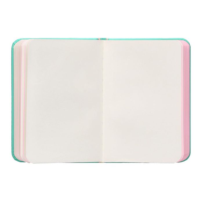 Cuaderno Con Gomilla Antartik Notes Tapa Dura A7 Hojas Lisas Rosa Y Turquesa 80 Hojas 80 gr Fsc 8