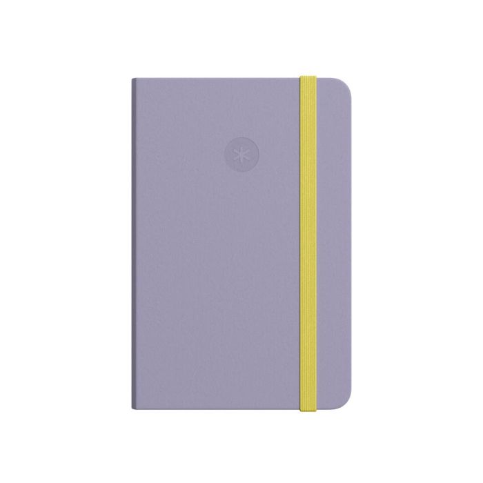 Cuaderno Con Gomilla Antartik Notes Tapa Dura A4 Hojas Lisas Morado Y Amarillo 100 Hojas 80 gr Fsc