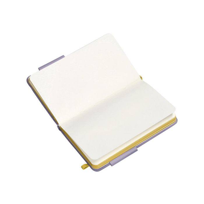 Cuaderno Con Gomilla Antartik Notes Tapa Dura A6 Hojas Lisas Morado Y Amarillo 100 Hojas 80 gr Fsc 8