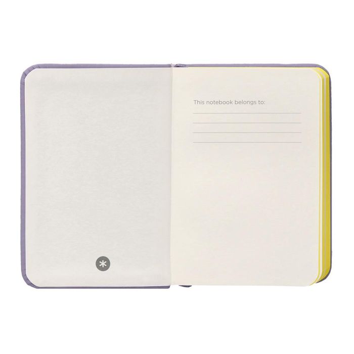 Cuaderno Con Gomilla Antartik Notes Tapa Dura A7 Hojas Lisas Morado Y Amarillo 80 Hojas 80 gr Fsc 7