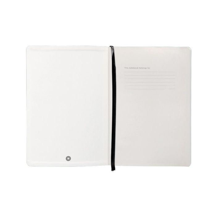 Cuaderno Con Gomilla Antartik Notes Tapa Blanda A5 Hojas Cuadricula Negro 80 Hojas 80 gr Fsc 6