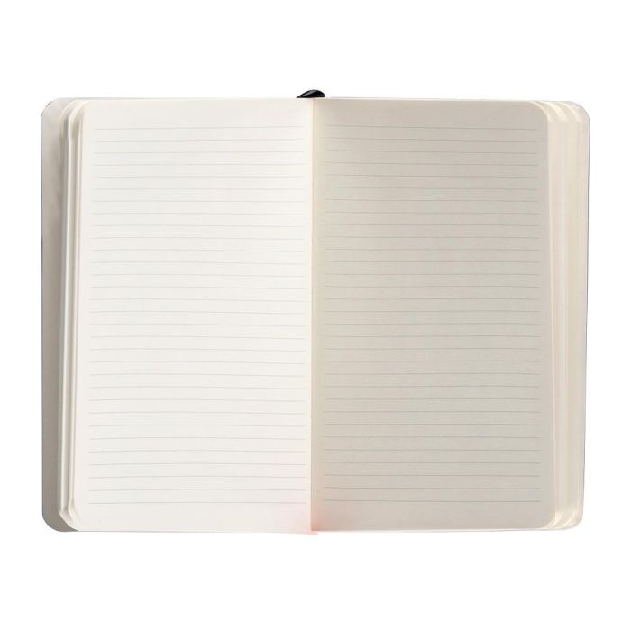 Cuaderno Con Gomilla Antartik Notes Tapa Blanda A6 Rayas Negro 100 Hojas 80 gr Fsc 7