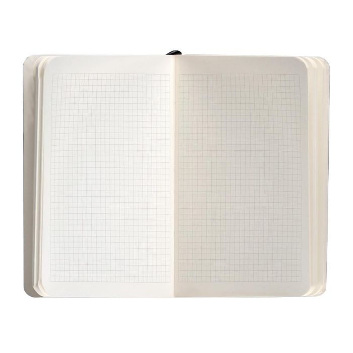 Cuaderno Con Gomilla Antartik Notes Tapa Blanda A6 Cuadricula Negro 100 Hojas 80 gr Fsc 8