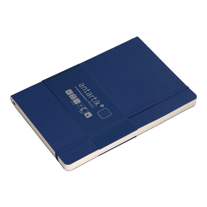 Cuaderno Con Gomilla Antartik Notes Tapa Blanda A5 Hojas Puntos Azul Marino 80 Hojas 80 gr Fsc 5