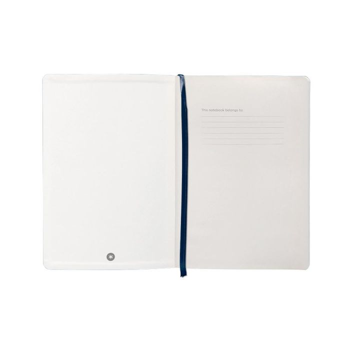 Cuaderno Con Gomilla Antartik Notes Tapa Blanda A5 Hojas Cuadricula Azul Marino 80 Hojas 80 gr Fsc 6