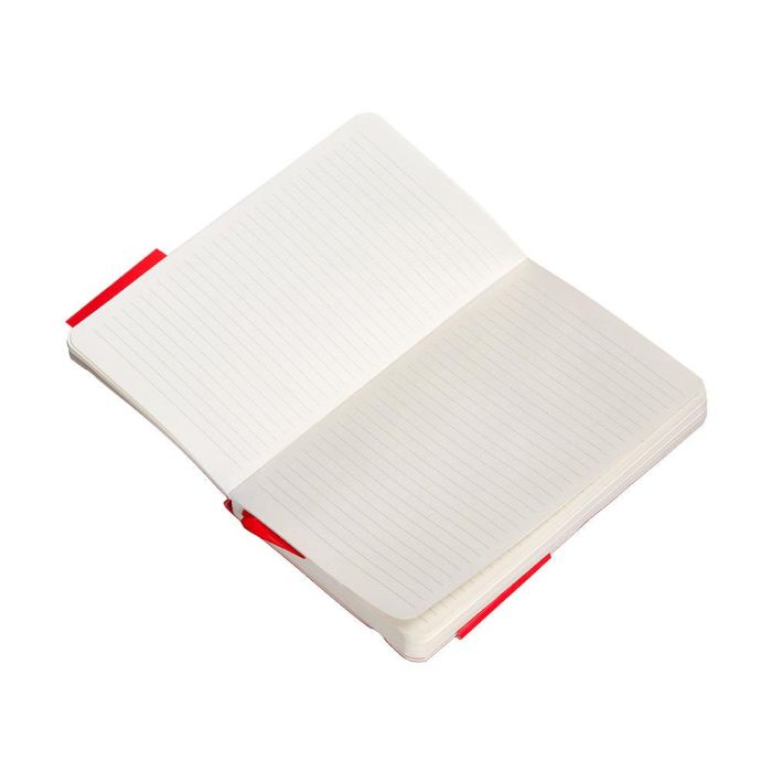 Cuaderno Con Gomilla Antartik Notes Tapa Blanda A6 Rayas Rojo 100 Hojas 80 gr Fsc 8