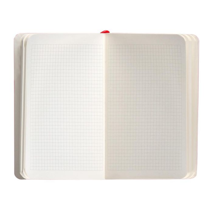 Cuaderno Con Gomilla Antartik Notes Tapa Blanda A6 Cuadricula Rojo 100 Hojas 80 gr Fsc 7