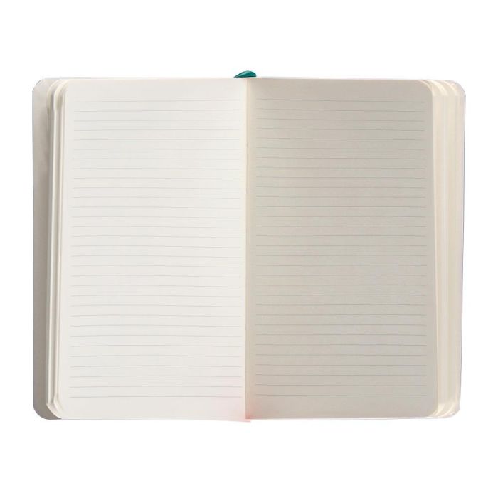 Cuaderno Con Gomilla Antartik Notes Tapa Blanda A6 Rayas Verde Aguamarina 100 Hojas 80 gr Fsc 7